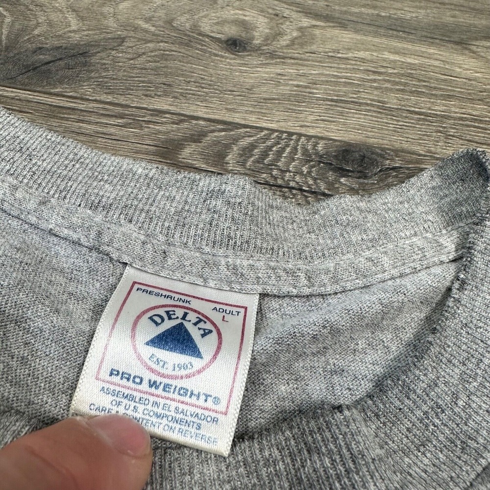Vintage Smile Mooning Shirt Adult Large Gray Funny Joke Brooklyn T Shirt Factory - Picture 7 of 8